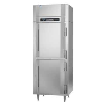 Victory Refrigeration FS-1N-S1-HD-HC 31.25'' 16.7 cu. ft. Top Mounted 1 Section Solid Half Door Reach-In Freezer