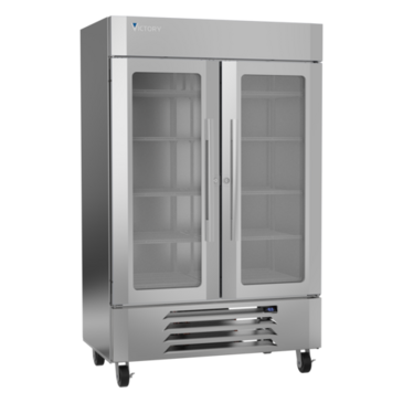Victory Refrigeration LSF49HC-1 51.94'' 46.1 cu. ft. 2 Section Silver Glass Door Merchandiser Freezer