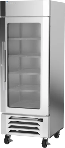 Victory Refrigeration LSR27HC-1 30.00'' Silver 1 Section Swing Refrigerated Glass Door Merchandiser