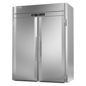 Victory Refrigeration RIS-2D-S1-XH-HC 68.88" Top Mounted 2 Section Roll-in Refrigerator with 2 Left/Right Solid Doors - 77.35 cu. ft.