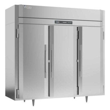Victory Refrigeration RS-3D-S1-EW-HC 85.50'' 74.16 cu. ft. Top Mounted 3 Section Solid Door Reach-In Refrigerator