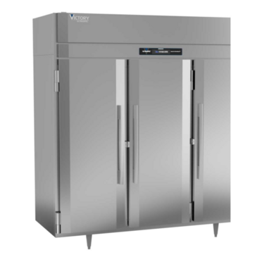 Victory Refrigeration RS-3D-S1-HC 77.75'' 68.34 cu. ft. Top Mounted 3 Section Solid Door Reach-In Refrigerator