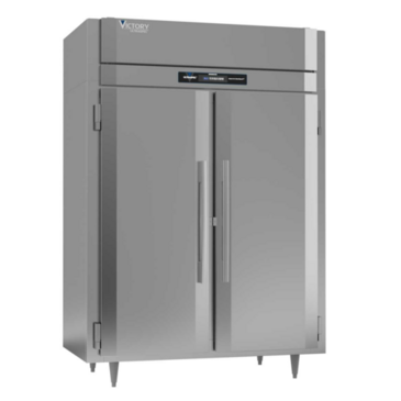 Victory Refrigeration RSA-2D-S1-EW-HC 58.38'' 49.02 cu. ft. Top Mounted 2 Section Solid Door Reach-In Refrigerator