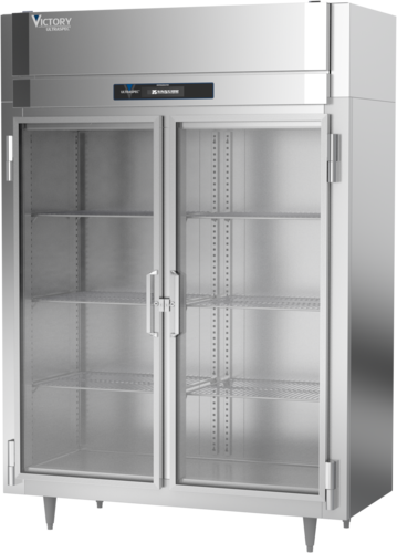 Victory Refrigeration RSA-2N-S1-G-HC 58.38'' 2 Section Door Reach-In Refrigerator