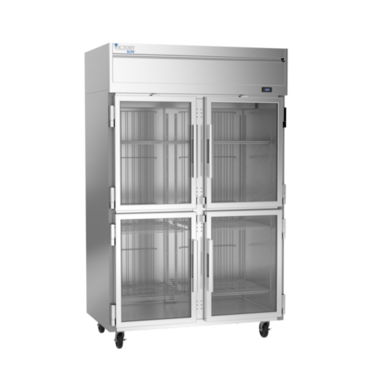 Victory Refrigeration VERSA-2D-HG-HC 52.00'' 46.88 cu. ft. Top Mounted 2 Section Glass Half Door Reach-In Refrigerator
