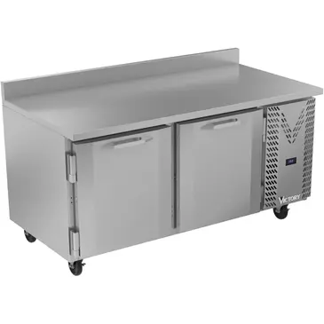 Victory Refrigeration VWF67HC 67.13'' 2 Door Counter Height Worktop Freezer with Front Breathing Compressor - 18.9 cu. ft.