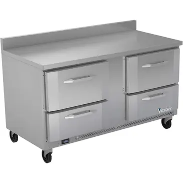 Victory Refrigeration VWFD60HC-4 60.00'' 4 Drawer Counter Height Worktop Freezer with Front Breathing Compressor - 14.36 cu. ft.