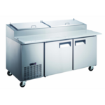 Admiral Craft GRPZ-2D 71'' 2 Door Counter Height Refrigerated Pizza Prep Table