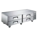 Admiral Craft USCB-72 U-STAR 72" 4 Drawer Refrigerated Chef Base with Marine Edge Top - 115 Volts