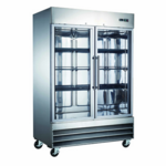 Admiral Craft USFZ-2D-G 54'' 48.0 cu. ft. Bottom Mounted 2 Section Glass Door Reach-In Freezer