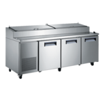 Admiral Craft USPZ-3D 92'' 3 Door Counter Height Refrigerated Pizza Prep Table