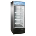 Admiral Craft USRFS-1D/B 28'' Black 1 Section Swing Refrigerated Glass Door Merchandiser