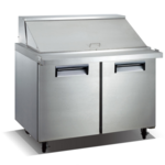 Admiral Craft USSLM-2D 47'' 2 Door Counter Height Mega Top Refrigerated Sandwich / Salad Prep Table