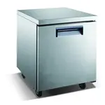 Admiral Craft USUCFZ-27 27'' 1 Section Undercounter Freezer with 1 Right Hinged Solid Door and Side / Rear Breathing Compressor