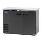 Arctic Air ABB48 Black 2 Solid Door Refrigerated Back Bar Storage Cabinet, 115 Volts