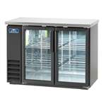 Arctic Air ABB48G Black 2 Glass Door Refrigerated Back Bar Storage Cabinet, 115 Volts