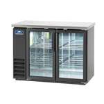 Arctic Air ABB48G Black 2 Glass Door Refrigerated Back Bar Storage Cabinet, 115 Volts