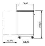 Arctic Air ABB48G Black 2 Glass Door Refrigerated Back Bar Storage Cabinet, 115 Volts