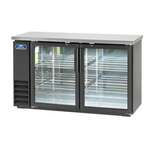 Arctic Air ABB60G Black 2 Glass Door Refrigerated Back Bar Storage Cabinet, 115 Volts