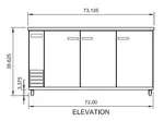 Arctic Air ABB72 Black 3 Solid Door Refrigerated Back Bar Storage Cabinet, 115 Volts