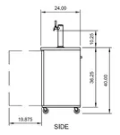 Arctic Air ADD48R-2 4 Taps 1/2 Barrel Draft Beer Cooler - Black, 2 Kegs Capacity, 115 Volts