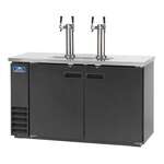 Arctic Air ADD60R-2 4 Taps 1/2 Barrel Draft Beer Cooler - Black, 2 Kegs Capacity, 115 Volts