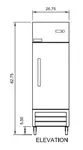 Arctic Air AF23 26.75'' 23.0 cu. ft. Bottom Mounted 1 Section Solid Door Reach-In Freezer