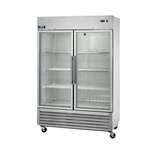 Arctic Air AGR49 54'' 49 cu. ft. Bottom Mounted 2 Section Glass Door Reach-In Refrigerator