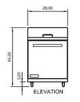 Arctic Air AMT28R 29'' 1 Door Counter Height Mega Top Refrigerated Sandwich / Salad Prep Table