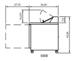 Arctic Air AMT28R 29'' 1 Door Counter Height Mega Top Refrigerated Sandwich / Salad Prep Table