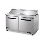 Arctic Air AMT60R 61.25'' 2 Door Counter Height Mega Top Refrigerated Sandwich / Salad Prep Table