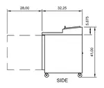 Arctic Air APP48R 47.5'' 1 Door Counter Height Refrigerated Pizza Prep Table