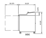 Arctic Air APP71R 71'' 2 Door Counter Height Refrigerated Pizza Prep Table