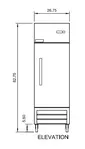 Arctic Air AR23 26.75'' 23 cu. ft. Bottom Mounted 1 Section Solid Door Reach-In Refrigerator