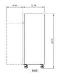 Arctic Air AR49 54'' 49 cu. ft. Bottom Mounted 2 Section Solid Door Reach-In Refrigerator