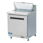 Arctic Air AST28R 29'' 1 Door Counter Height Refrigerated Sandwich / Salad Prep Table with Standard Top