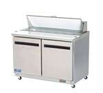 Arctic Air AST48R 48.25'' 2 Door Counter Height Refrigerated Sandwich / Salad Prep Table with Standard Top