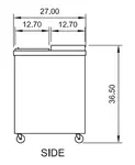 Arctic Air AUB65R 19 cu. ft. Self-Contained 1/2 HP Horizontal Bottle Cooler