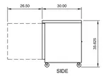 Arctic Air AUC27F 27.88'' 1 Door Counter Height Worktop Freezer with Side / Rear Breathing Compressor - 6.5 cu. ft.