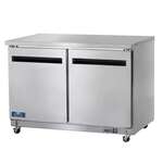 Arctic Air AUC48F 48.25'' 2 Door Counter Height Worktop Freezer with Side / Rear Breathing Compressor - 12.0 cu. ft.