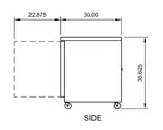 Arctic Air AUC48F 48.25'' 2 Door Counter Height Worktop Freezer with Side / Rear Breathing Compressor - 12.0 cu. ft.