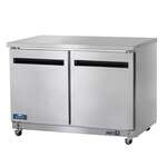 Arctic Air AUC48R 48.25'' 2 Door Counter Height Worktop Refrigerator with Side / Rear Breathing Compressor - 12.0 cu. ft.