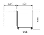 Arctic Air AUC48R 48.25'' 2 Door Counter Height Worktop Refrigerator with Side / Rear Breathing Compressor - 12.0 cu. ft.