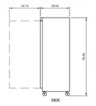 Arctic Air AWF25 30.75'' 25.0 cu. ft. Bottom Mounted 1 Section Solid Door Reach-In Freezer