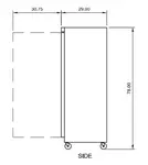 Arctic Air AWR25 30.75'' 25 cu. ft. Bottom Mounted 1 Section Solid Door Reach-In Refrigerator