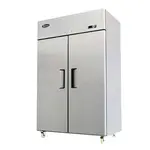 Atosa USA MBF8005GR 51.70'' 43.2 cu. ft. Top Mounted 2 Section Solid Door Reach-In Refrigerator