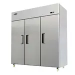 Atosa USA, Inc. Atosa USA MBF8006GR 77.80'' 64.9 cu. ft. Top Mounted 3 Section Solid Door Reach-In Refrigerator