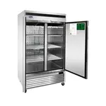 Atosa USA MBF8503GR 54.40'' 44.77 cu. ft. Bottom Mounted 2 Section Solid Door Reach-In Freezer