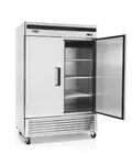 Atosa USA MBF8503GR 54.40'' 44.77 cu. ft. Bottom Mounted 2 Section Solid Door Reach-In Freezer