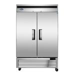 Atosa USA MBF8507GR 54.40'' 46.77 cu. ft. Bottom Mounted 2 Section Solid Door Reach-In Refrigerator